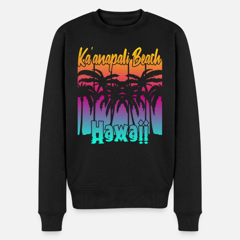 Ka’anapali Beach Hawaii - Männer Premium Bio Pullover - Schwarz