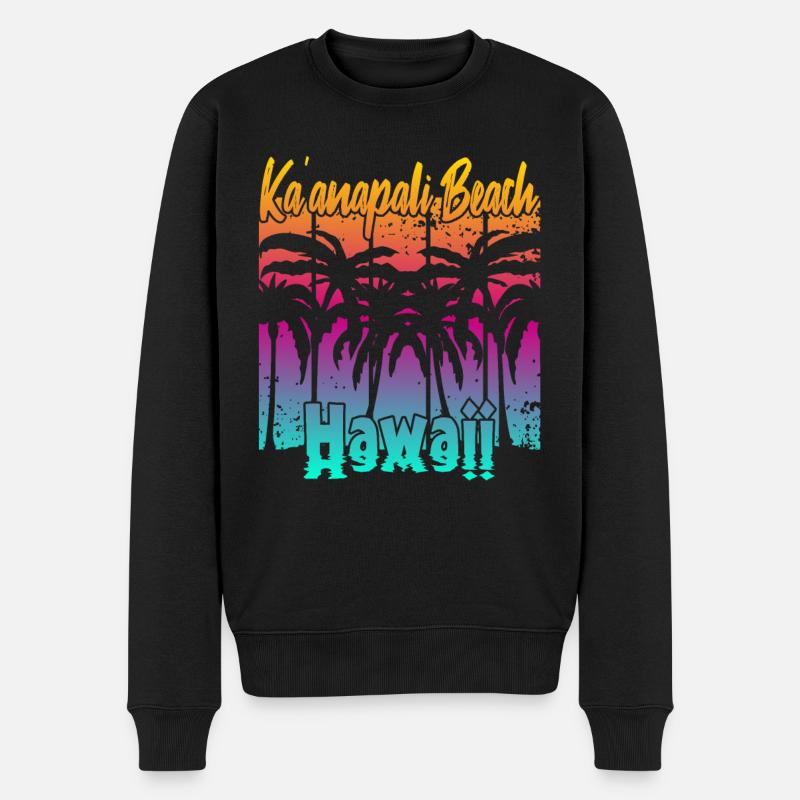 Ka’anapali Beach Hawaii - Männer Premium Bio Pullover - Schwarz