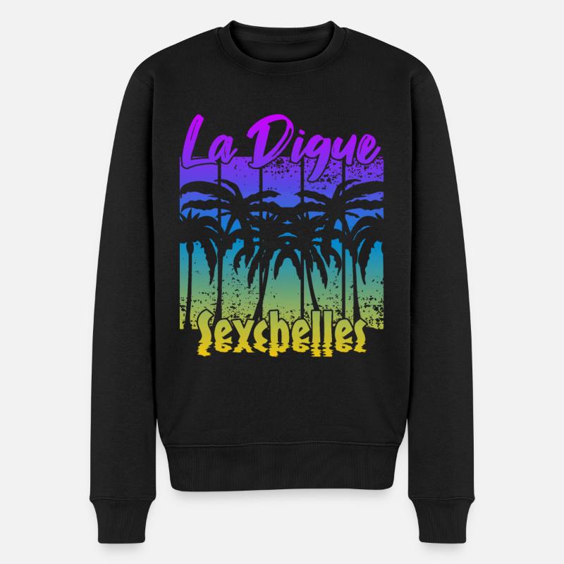 La Digue Seychelles - Pull Premium bio Homme - noir