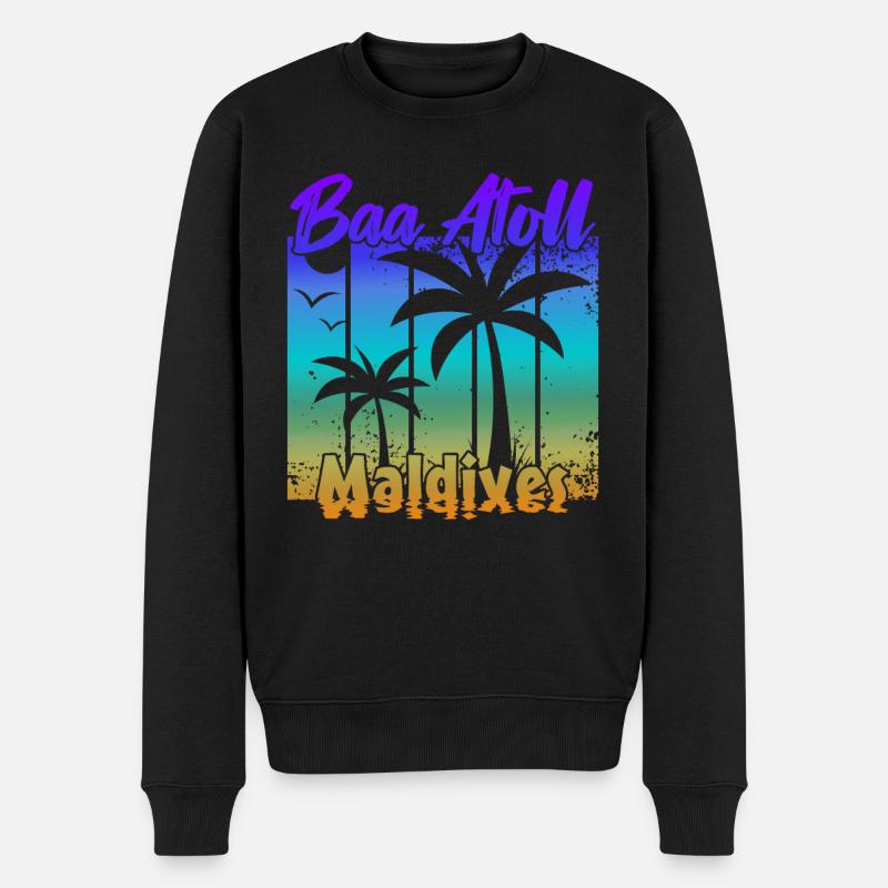 Baa Atoll Maldives - Männer Premium Bio Pullover - Schwarz