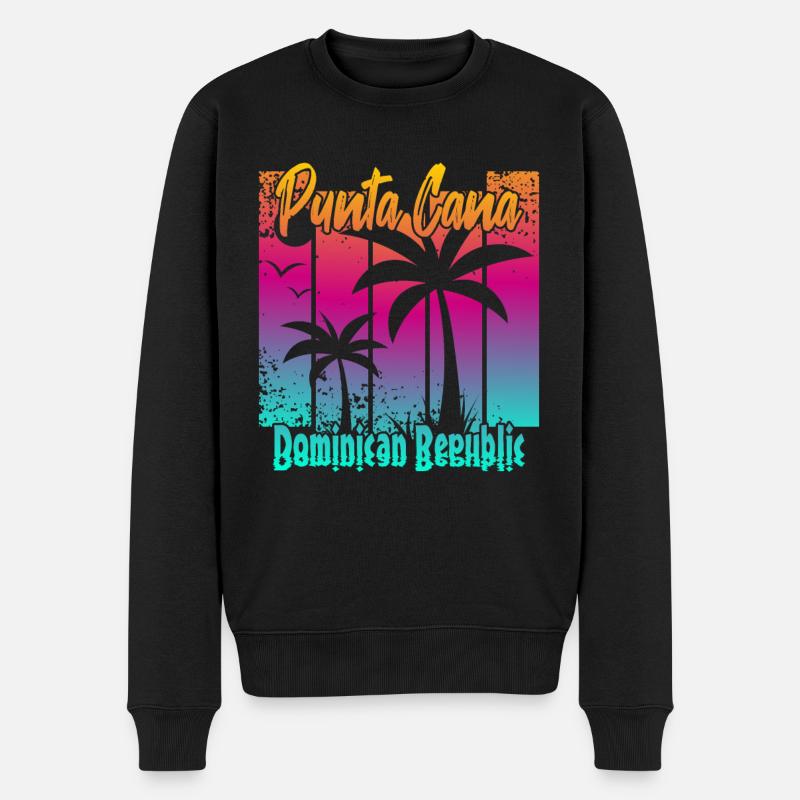 Punta Cana - Männer Premium Bio Pullover - Schwarz