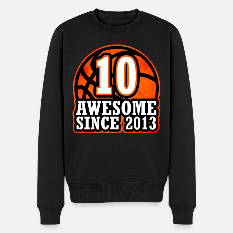 Anniversaire de basket 10 ans - Pull Premium bio Homme - noir