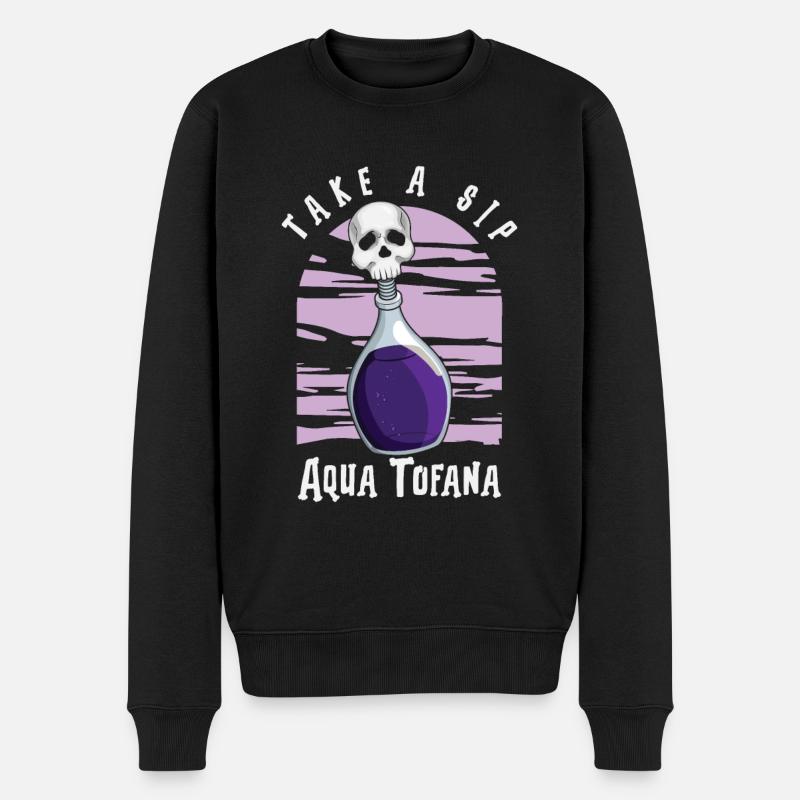 Aqua Tofana Skull Poison Bouteille - Pull Premium bio Homme - noir