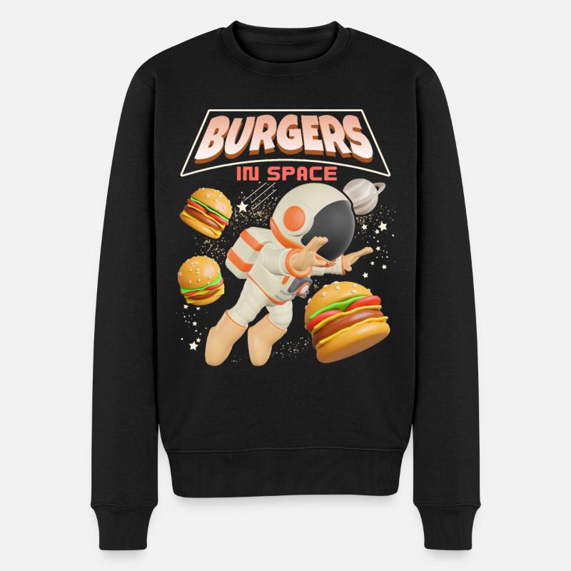 Hamburger lustiger Spruch Burger-Hamburger - Pull Premium bio Homme - noir