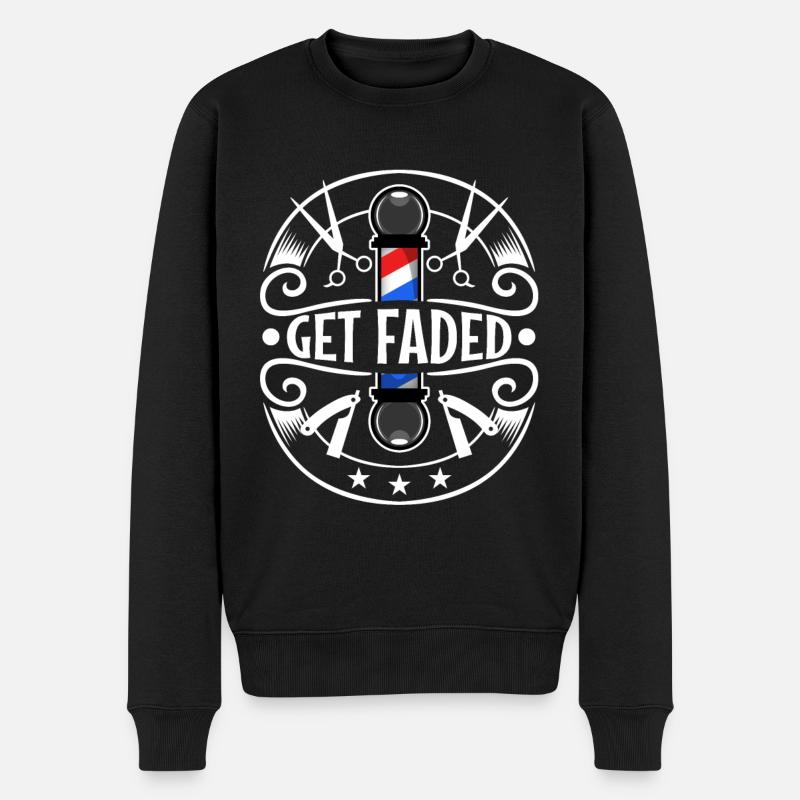 Get Faded Barber - Männer Premium Bio Pullover - Schwarz