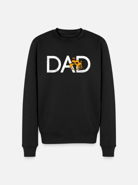 Drums Papa - Men's Premium Organic Jumper - black