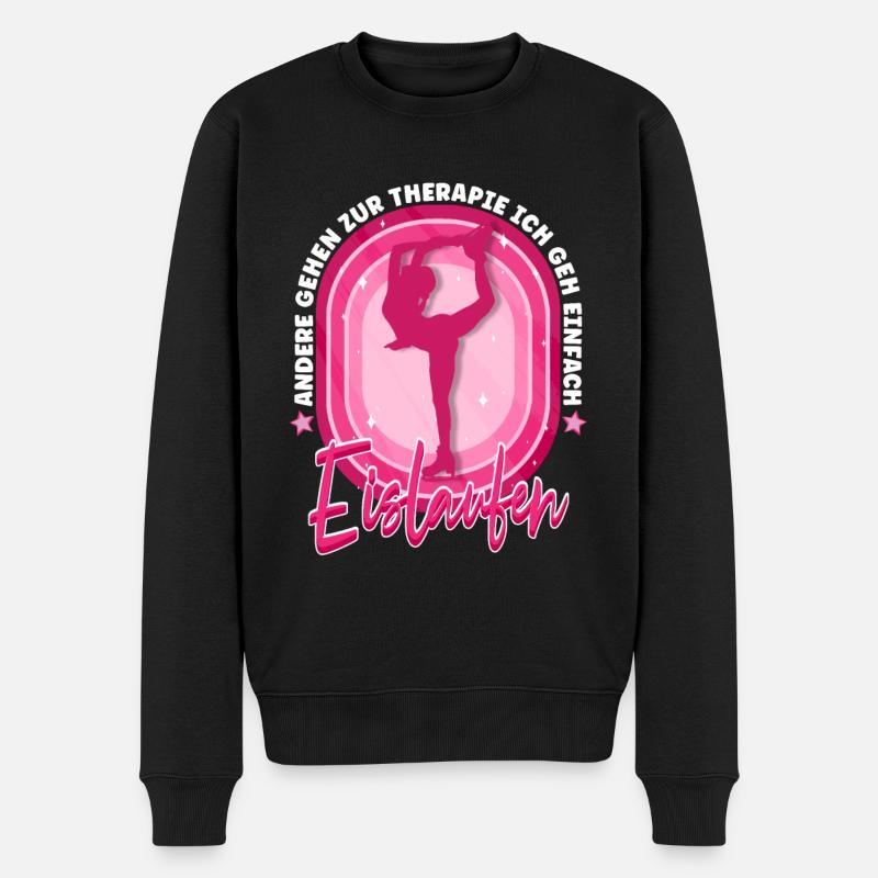 Eislaufen - Männer Premium Bio Pullover - Schwarz