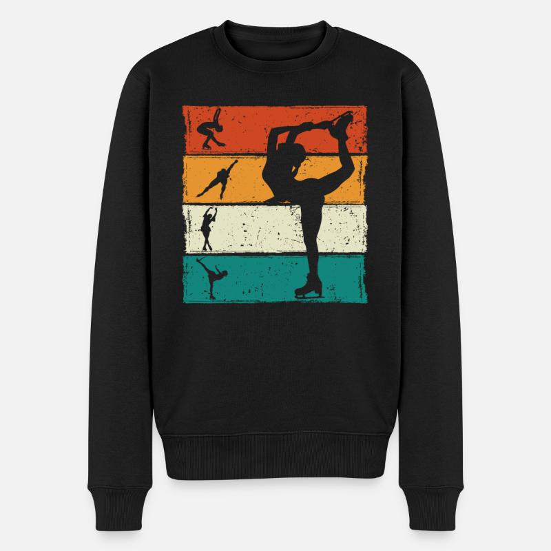 Eislaufen - Männer Premium Bio Pullover - Schwarz