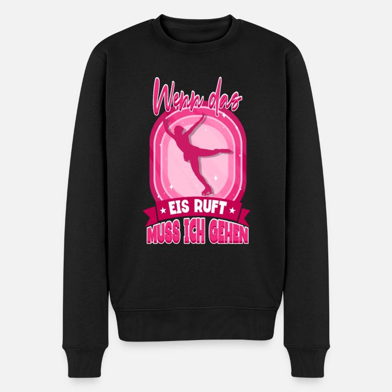 Eislaufen - Männer Premium Bio Pullover - Schwarz