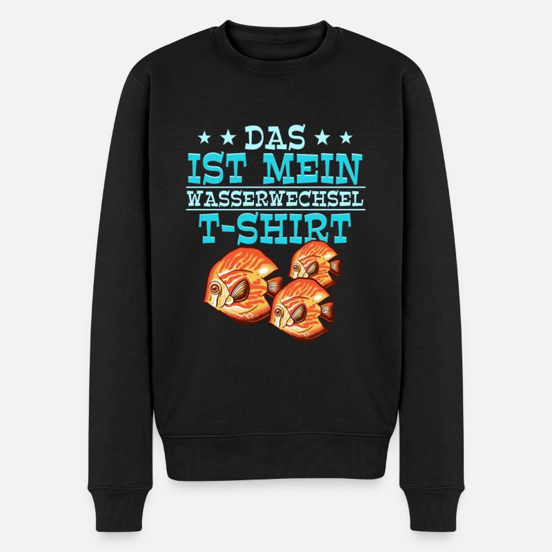 Das ist mein Wasserwechsel T-shirt Aquarianer - Männer Premium Bio Pullover - Schwarz