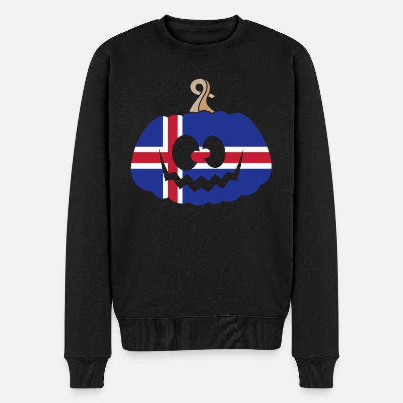 Ungarn Halloween Kürbis - Männer Premium Bio Pullover - Schwarz
