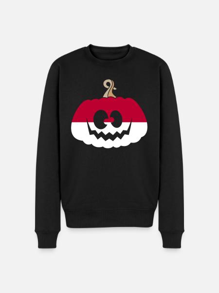 Hungary Halloween Pumpkin - Men's Premium Organic Jumper - black