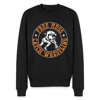 Catch Wrestling Free Hugs Fight Grappling Lutteur - Pull Premium bio Homme - noir - Devant - Nico (187cm)