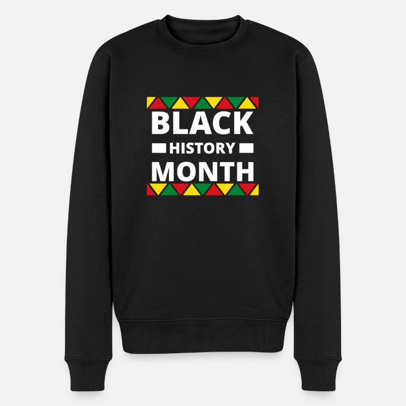 Black History - Männer Premium Bio Pullover - Schwarz