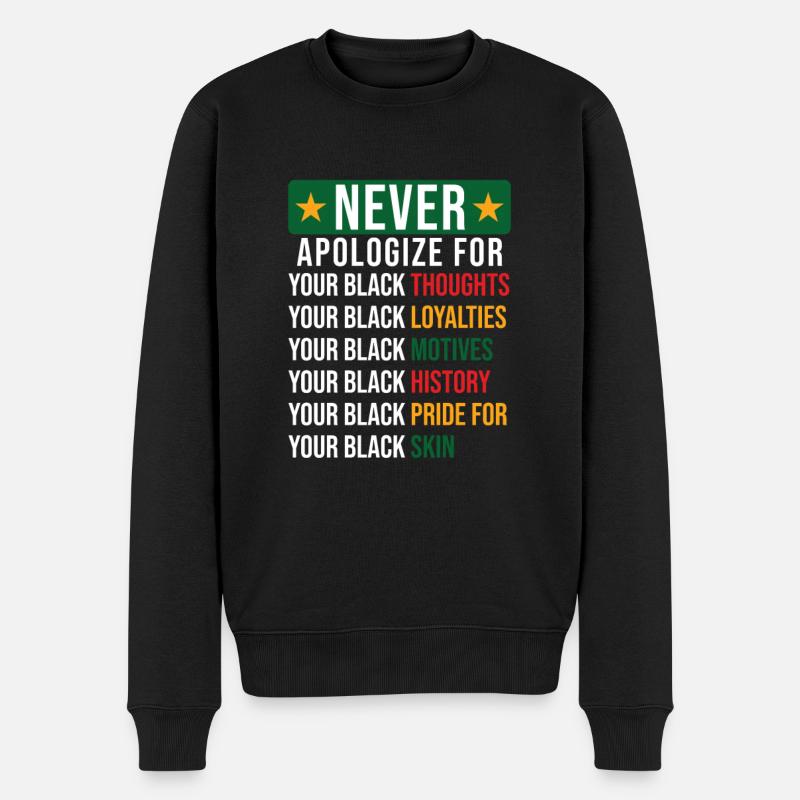 Black History - Männer Premium Bio Pullover - Schwarz