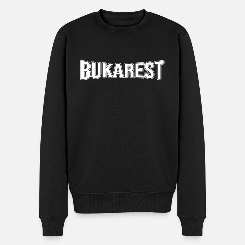 Bukarest - Männer Premium Bio Pullover - Schwarz