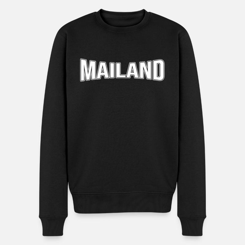 Mailand - Männer Premium Bio Pullover - Schwarz