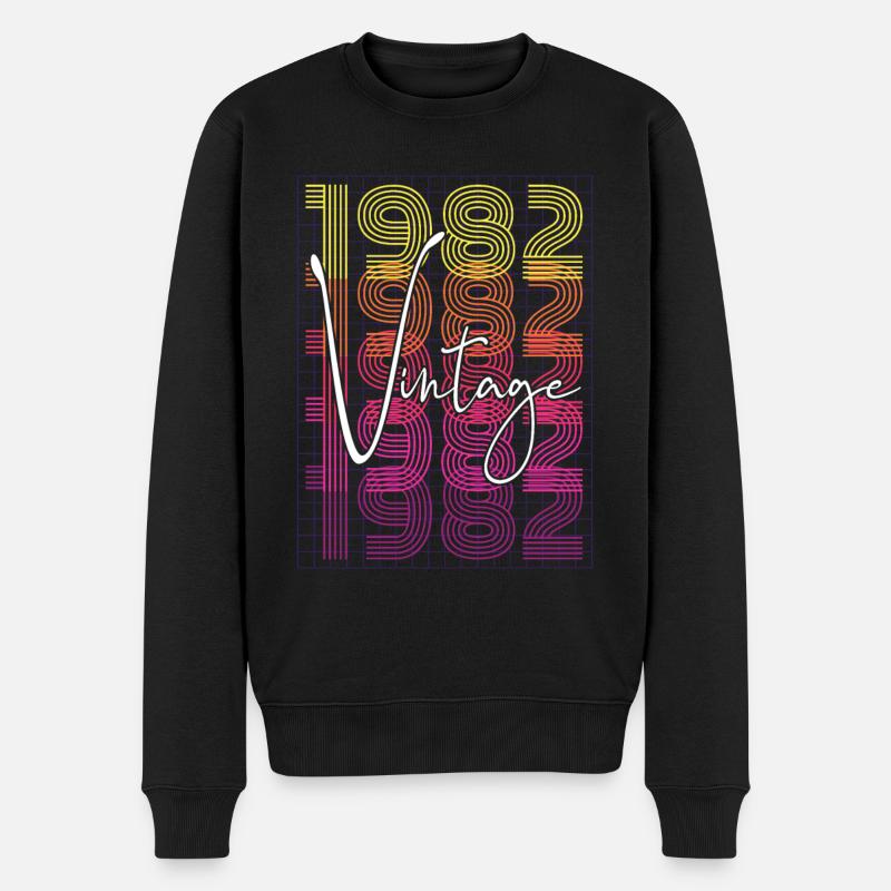 1982 Anniversaire - Pull Premium bio Homme - noir
