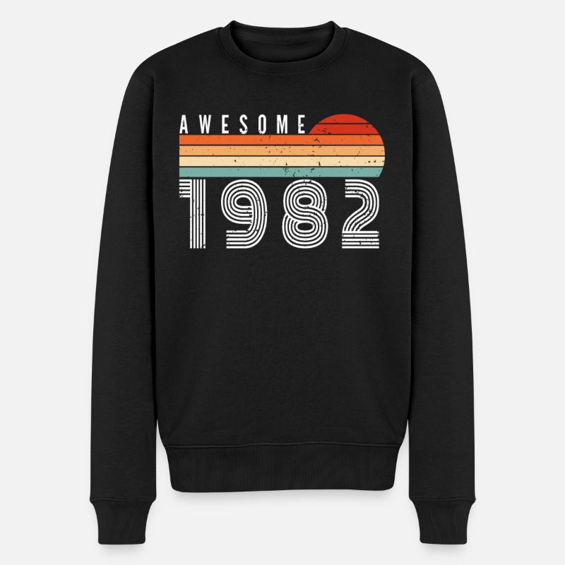 Anniversaire de 1982 - Pull Premium bio Homme - noir