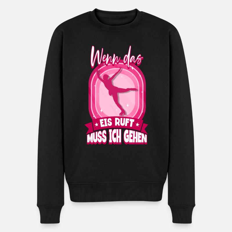 Eislaufen - Männer Premium Bio Pullover - Schwarz