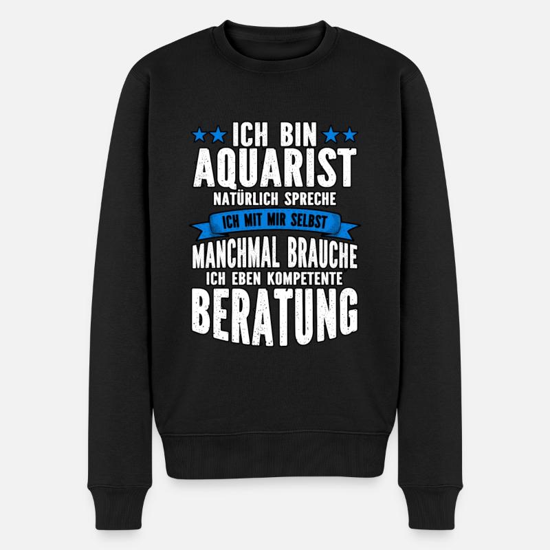 Aquarianer - Männer Premium Bio Pullover - Schwarz