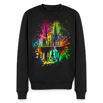 Kölner Dom Karneval Fasching Köln Kostümersatz - Männer Premium Bio Pullover - Schwarz - Vorne - Nico (187cm)