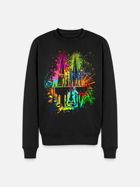Köln Domkirke Karneval Köln Kostume udskiftning - Økologisk premium-sweatshirt til mænd - sort