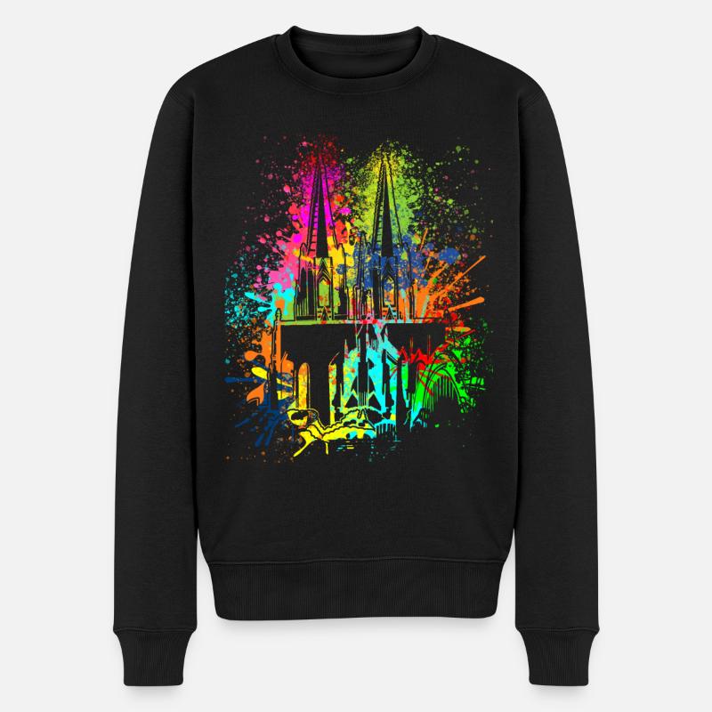 Kölner Dom Karneval Fasching Köln Kostümersatz - Männer Premium Bio Pullover - Schwarz