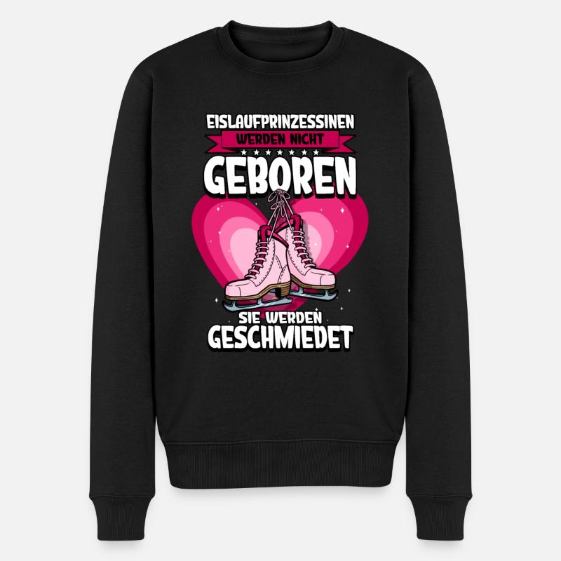 Eislaufen - Männer Premium Bio Pullover - Schwarz