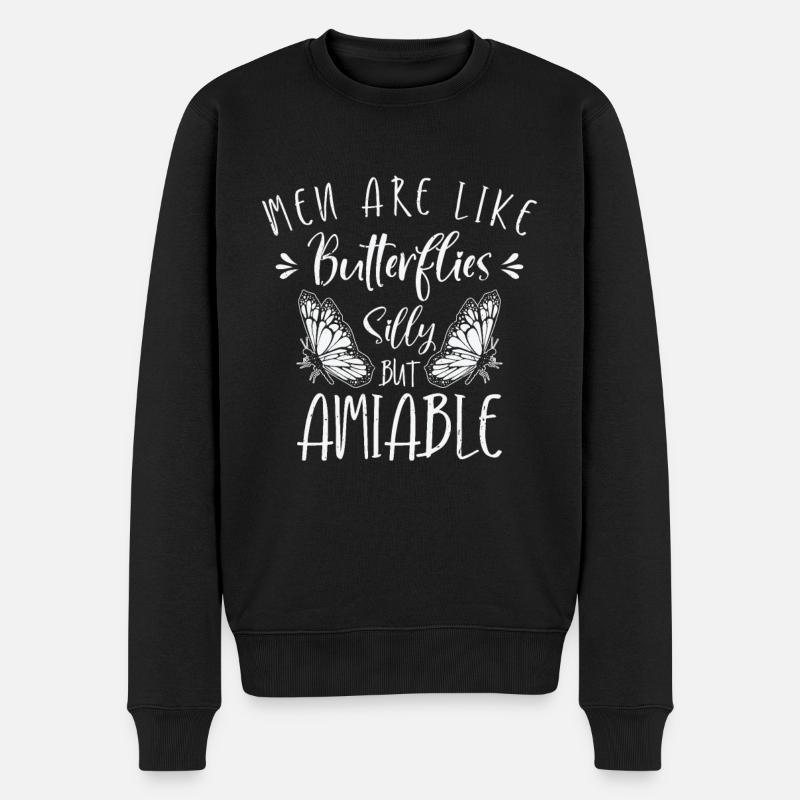 Papillon céleste Silly Men - Pull Premium bio Homme - noir