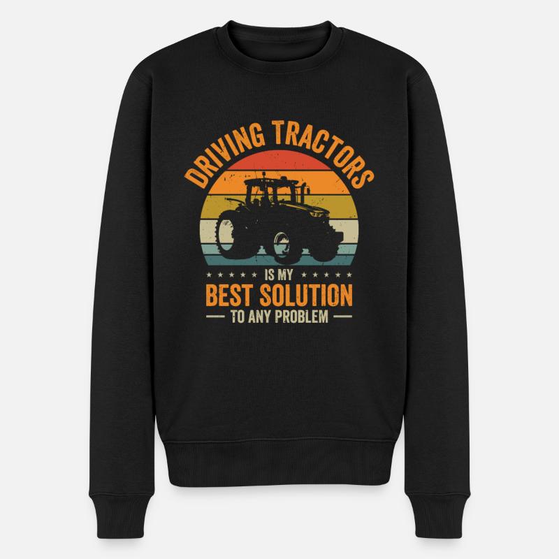 Résolution de problèmes Tracteur Agriculture - Pull Premium bio Homme - noir