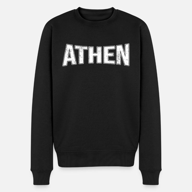 Athènes - Pull Premium bio Homme - noir