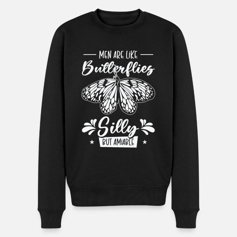Papillon céleste Silly Men - Pull Premium bio Homme - noir