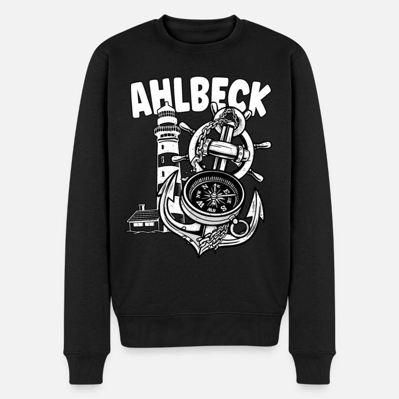 Ahlbeck - Männer Premium Bio Pullover - Schwarz