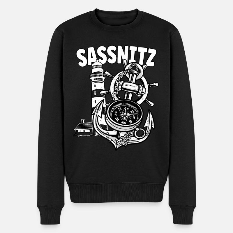 Sassnitz - Männer Premium Bio Pullover - Schwarz