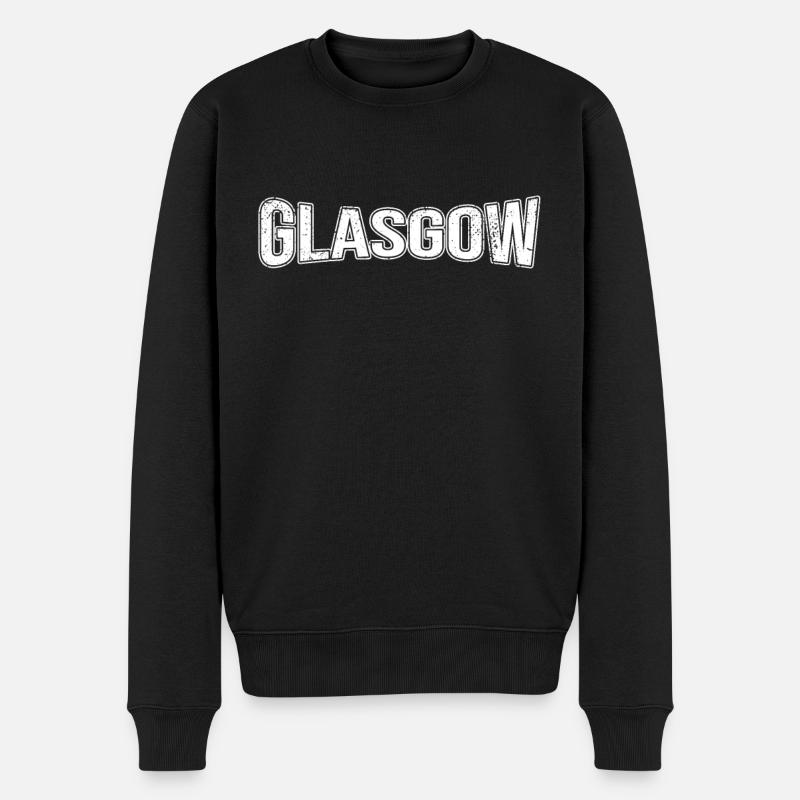 Glasgow - Männer Premium Bio Pullover - Schwarz
