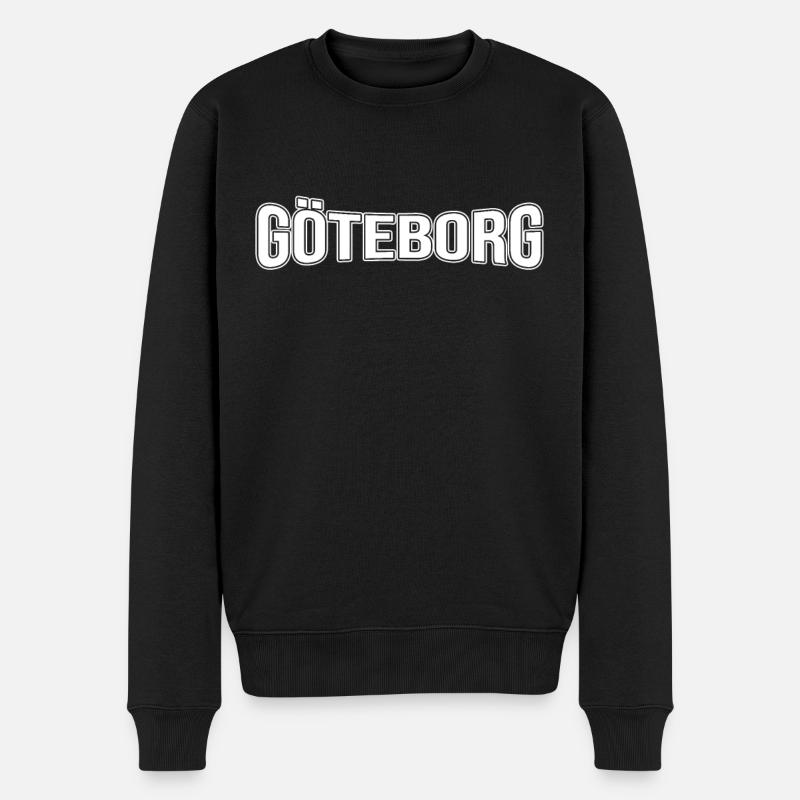 Göteborg - Männer Premium Bio Pullover - Schwarz