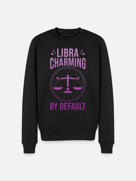Libra Zodiac Sign Gift Libra - Men's Premium Organic Jumper - black