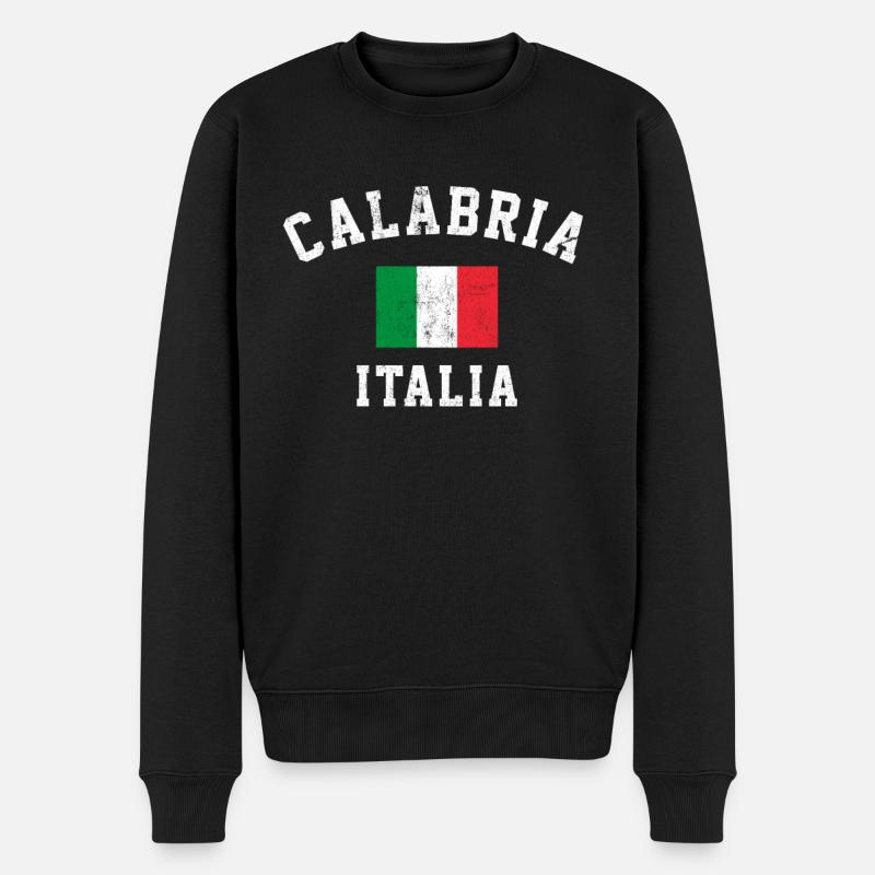 Calabria Italia Italy - Männer Premium Bio Pullover - Schwarz