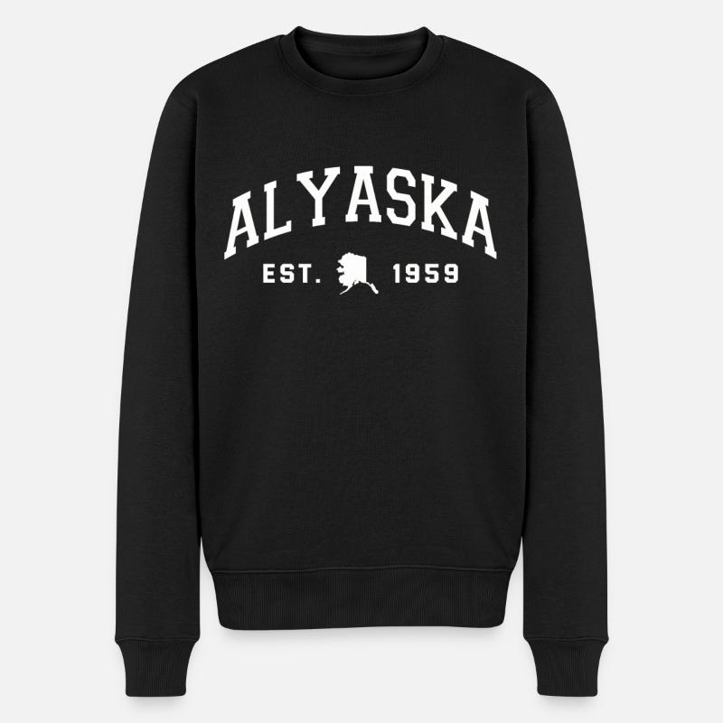 Alaska - Männer Premium Bio Pullover - Schwarz