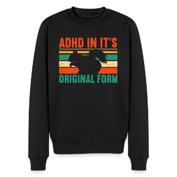 ADHD In Its Adhd Awareness Squirrel - Men's Premium Organic Jumper - black - Front - Nico (187cm)