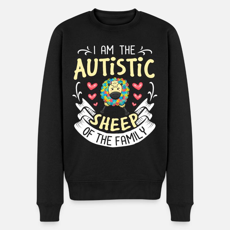 Autism - Men's Premium Organic Jumper - black