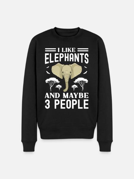 Éléphant - Pull Premium bio Homme - noir