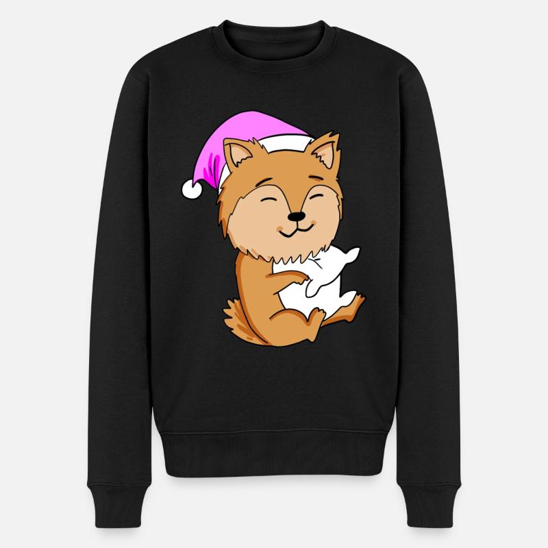 Chien de race Zwergspitz - Pull Premium bio Homme - noir