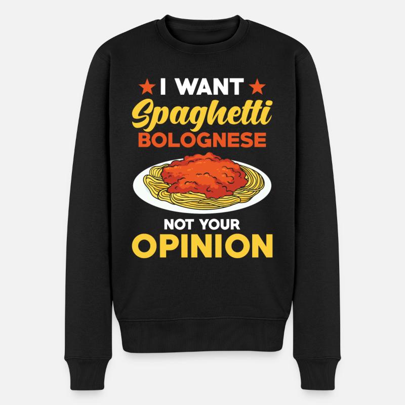 Spaghetti bolognaise - Pull Premium bio Homme - noir