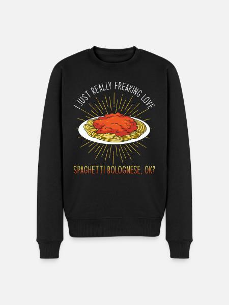 Spaghetti Bolognese - Men's Premium Organic Jumper - black