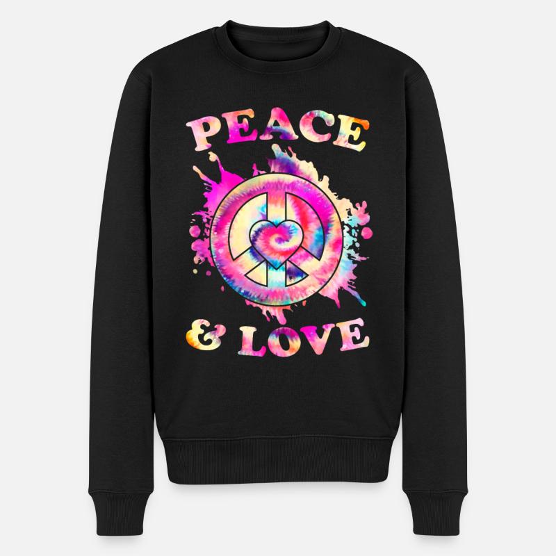Paix Amour Hippie - Pull Premium bio Homme - noir