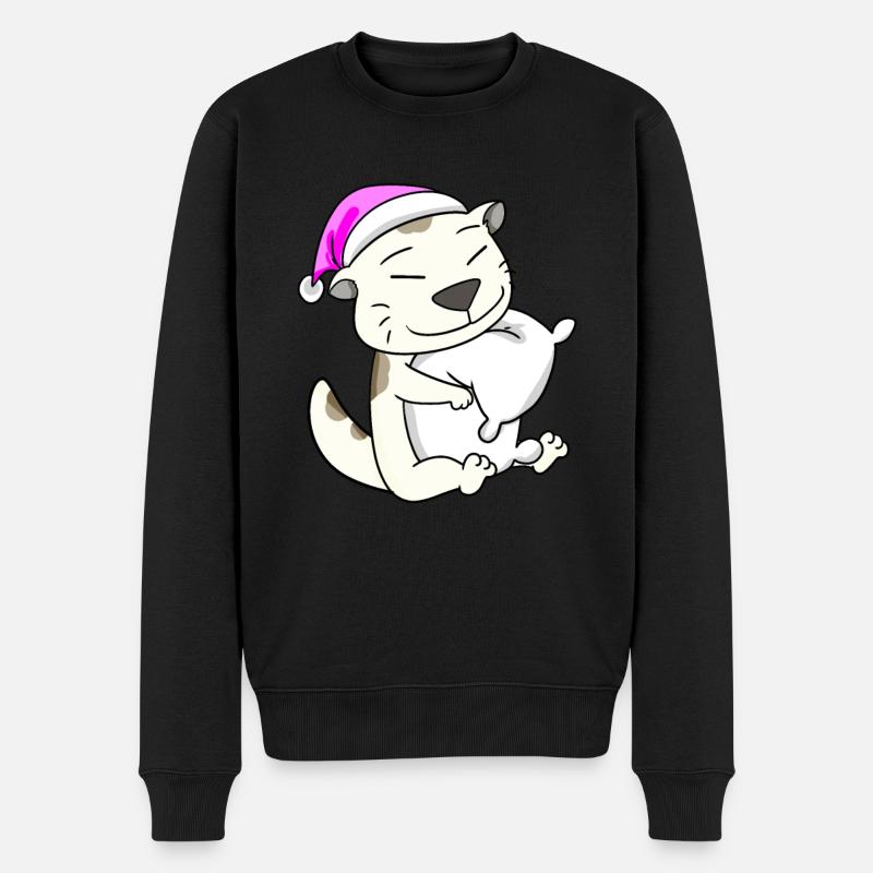 Chat race devon rex - Pull Premium bio Homme - noir