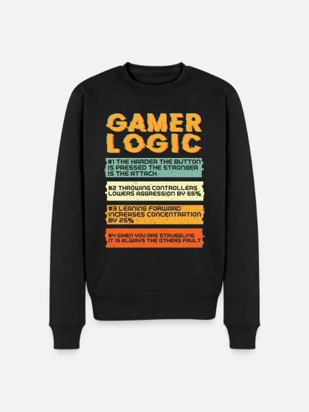 Gamer Logic Gaming - Men's Premium Organic Jumper - black