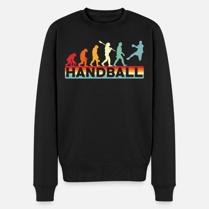 Handball Evolution Handball - Männer Premium Bio Pullover - Schwarz